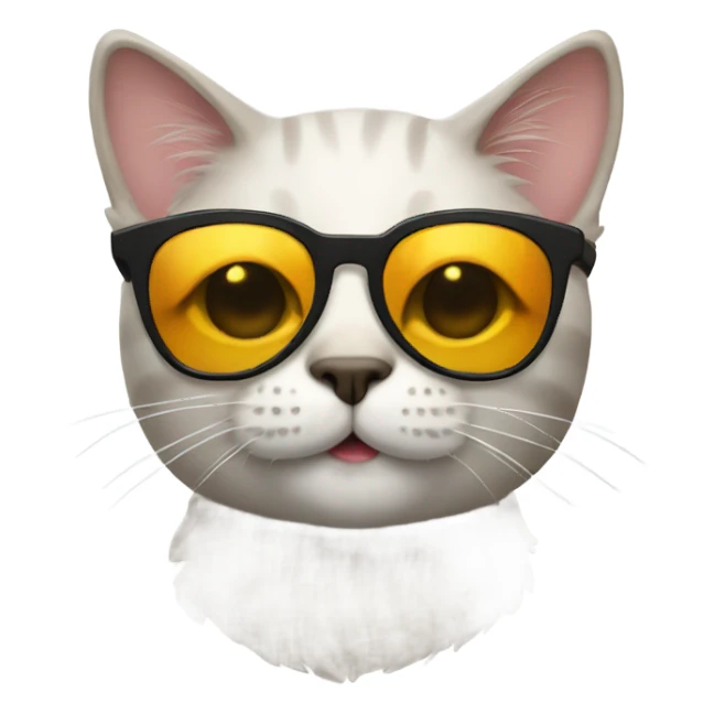 Cat with sunglasses sticker