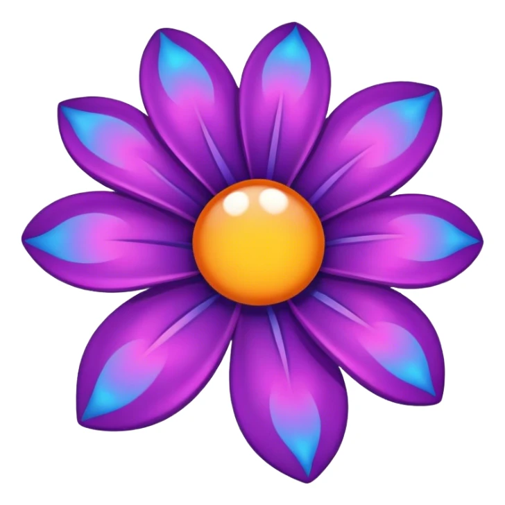 Groovy psychedelic flower sticker