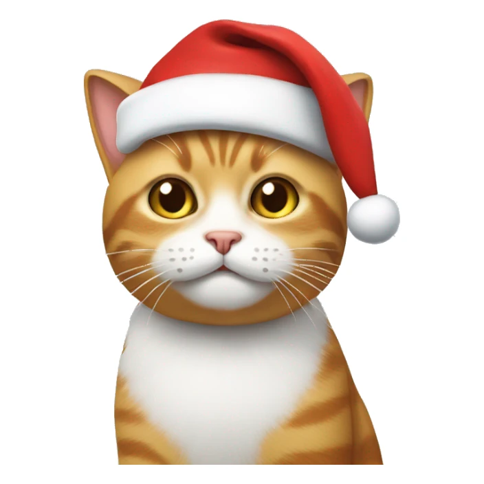Cat with Santa hat sticker