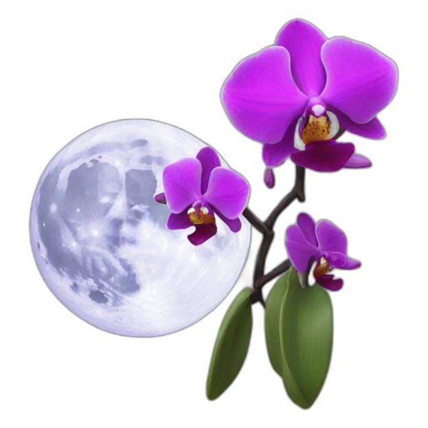 orchid-in-the-moon sticker
