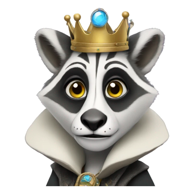 King Julian as a time traveller sticker
