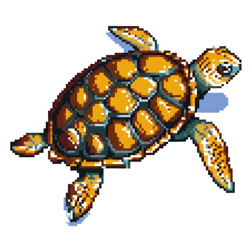 cute hawksbill turtle, small and charming sticker