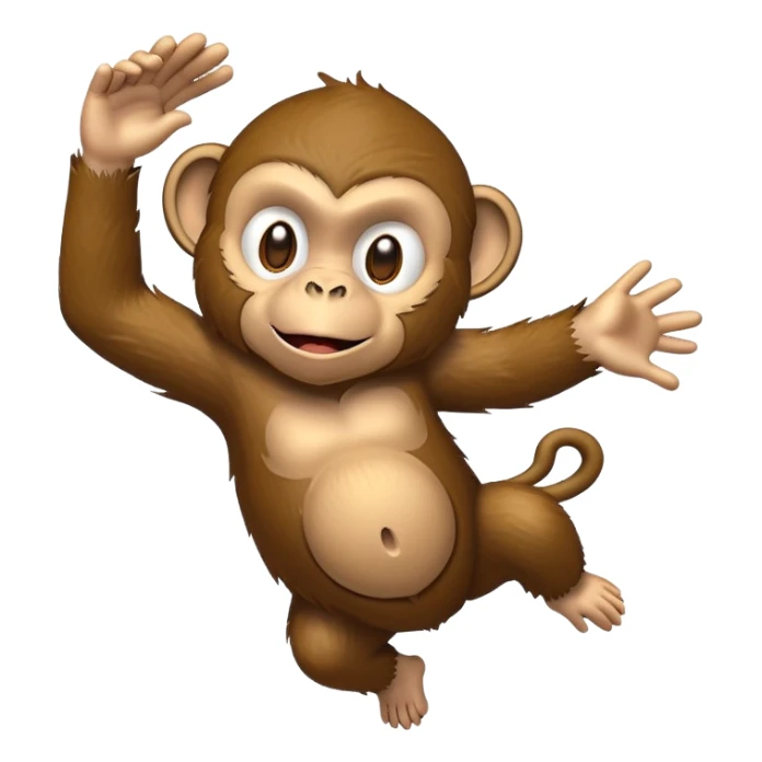 Scimmia che lancia cacca sticker