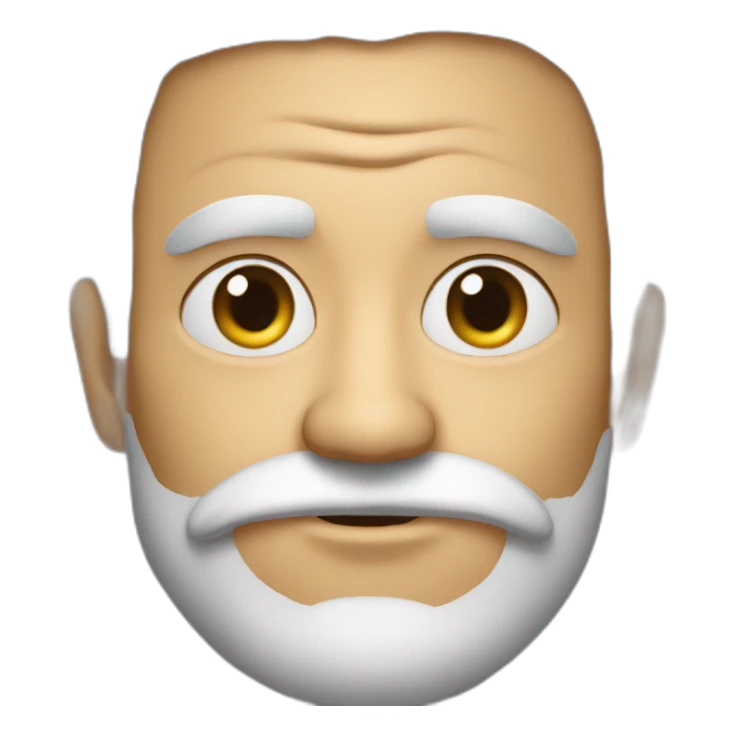 A bearded uncle with vertical wrinkles between his eyebrows sticker