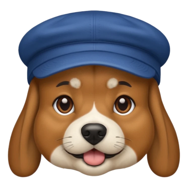 Perro con gorra sticker