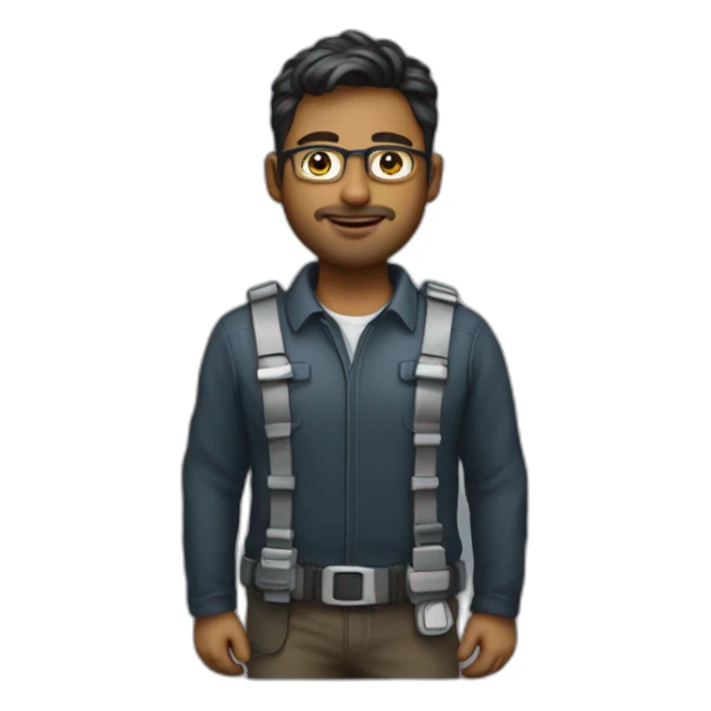 DevOps engineer man with code sticker