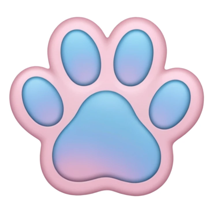 a pastel pawprint sticker