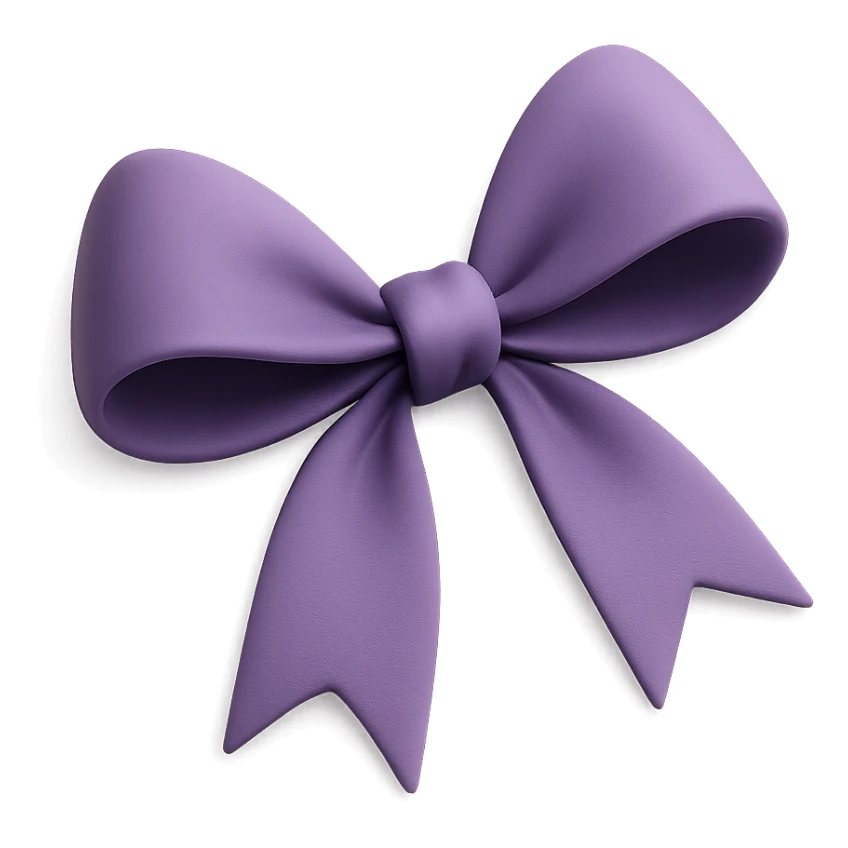 Purple bow sticker
