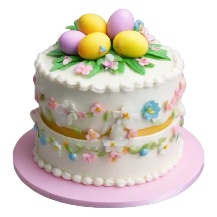 beautifully decorated 2 tier Easter cake sticker