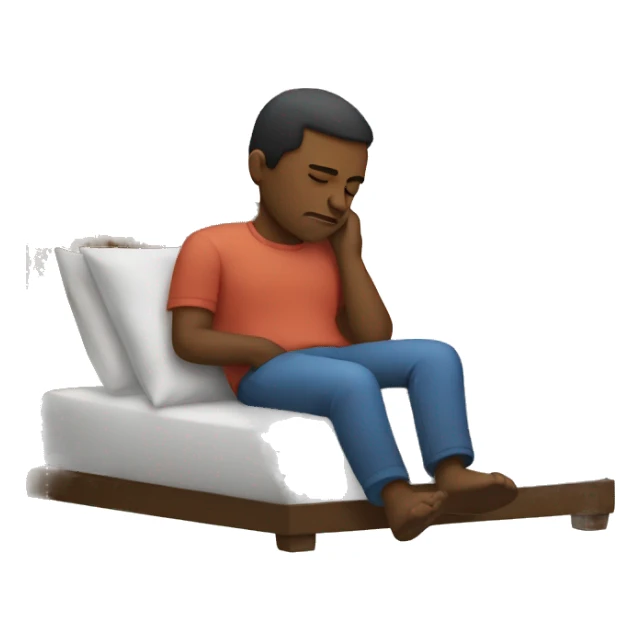 sleeping man sticker