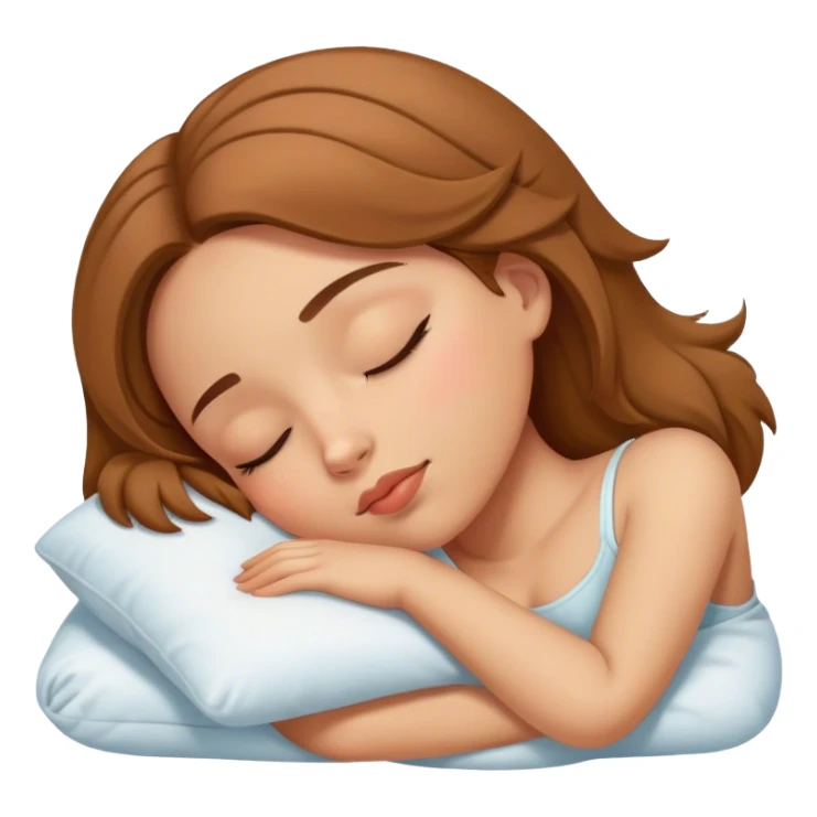 Chica morena acostada durmiendo  sticker