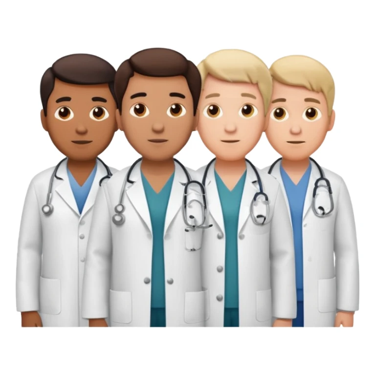 5 doctor staff all men  make some space between em sticker