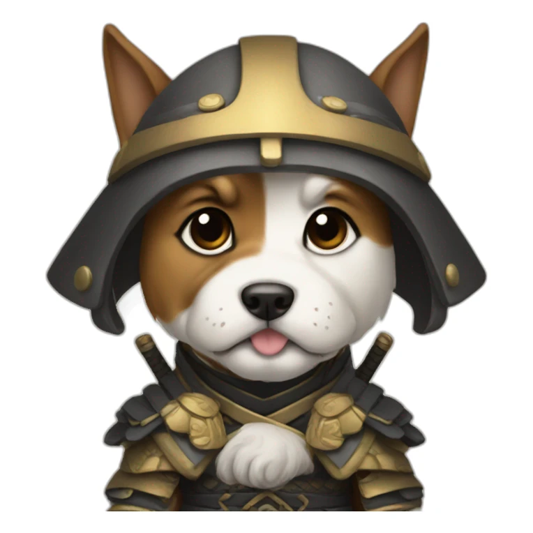 puppy samurai sticker