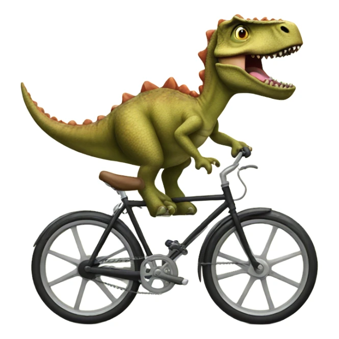 Dino on a bike sticker