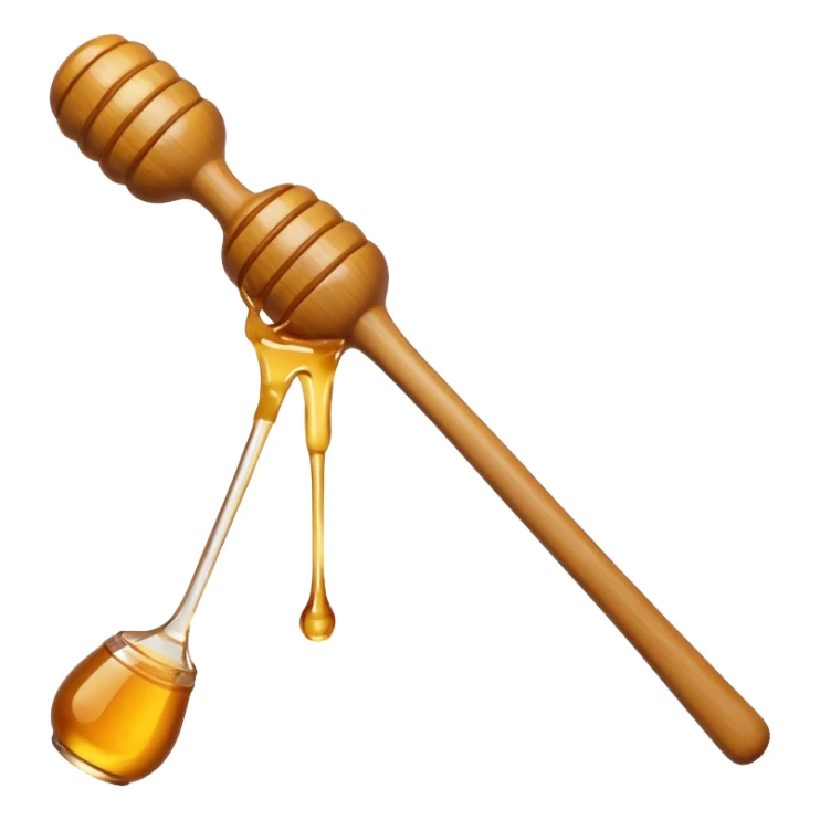 wooden honey dipper sticker