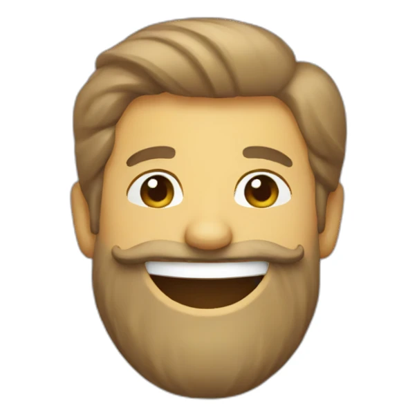 bearded man laughing sticker