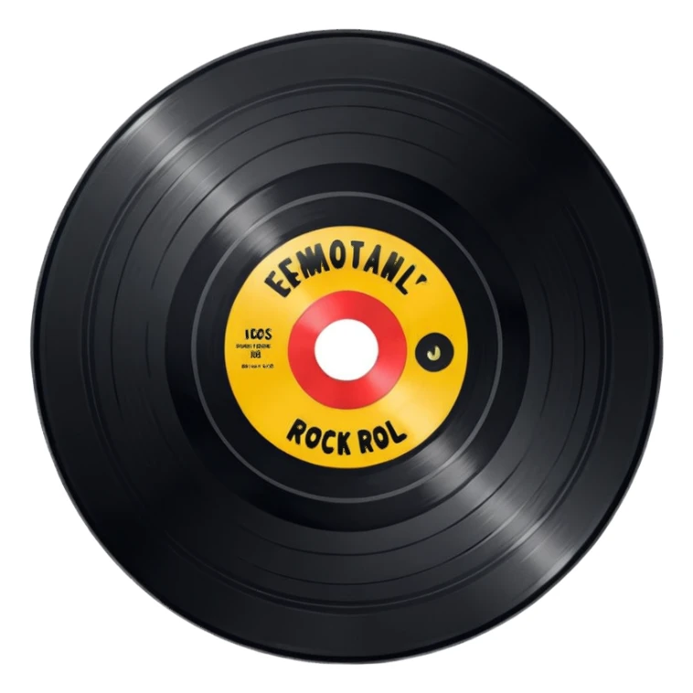 1950s rock and roll vinyl  sticker