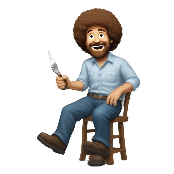 Bob Ross's Happy Accidents sticker