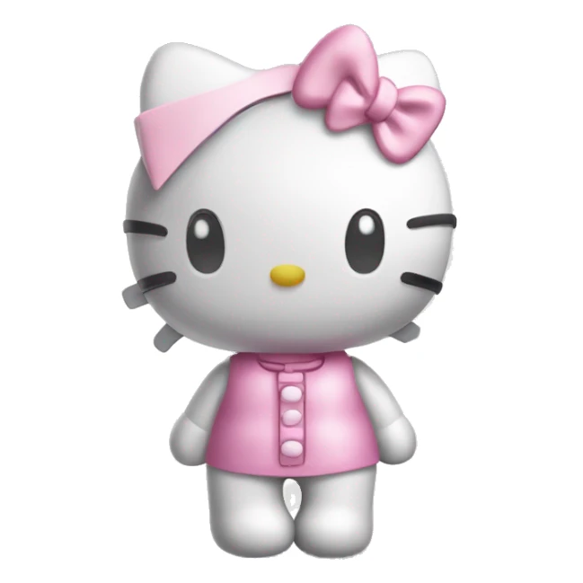 Hello kitty mit Schleife und Kopfhörer  sticker