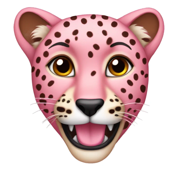 Pink and brown cheetah  sticker