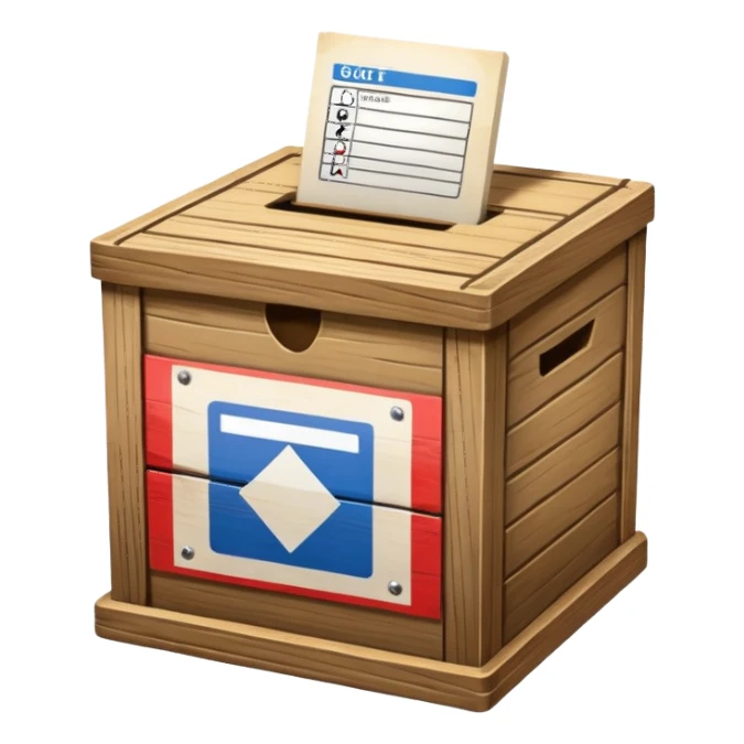 Caja de votos sticker