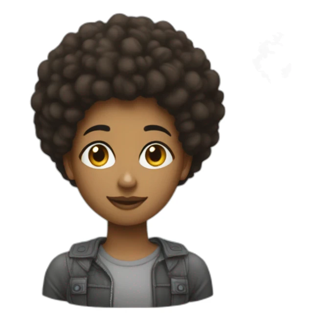 MAREA DIALLO AVEC UN AFRO sticker