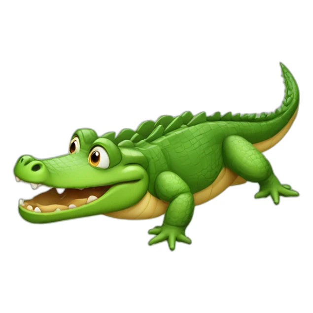 Crocodile sur papillon sticker