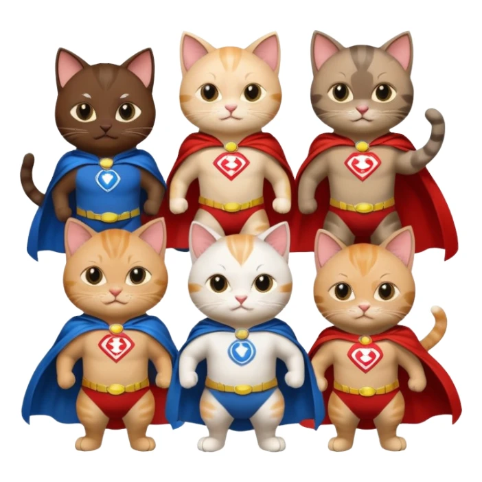 superhero cats sticker