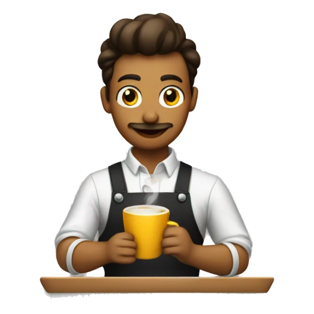 A barista duck making coffee sticker