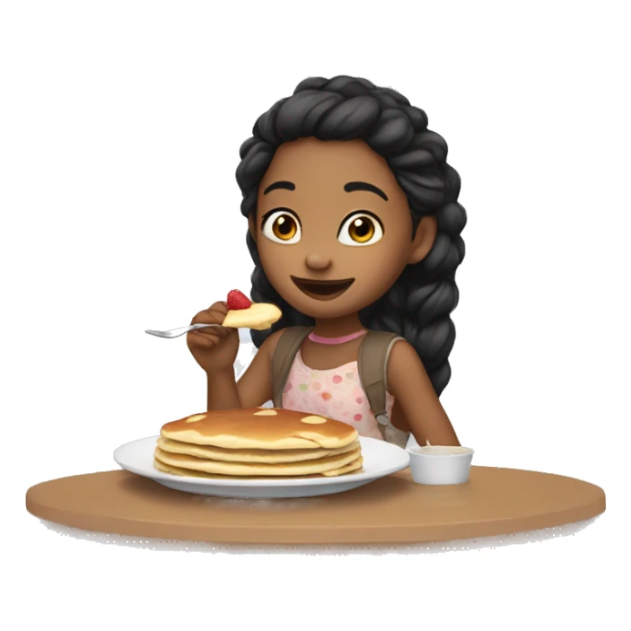 Ava eating pancakes  sticker