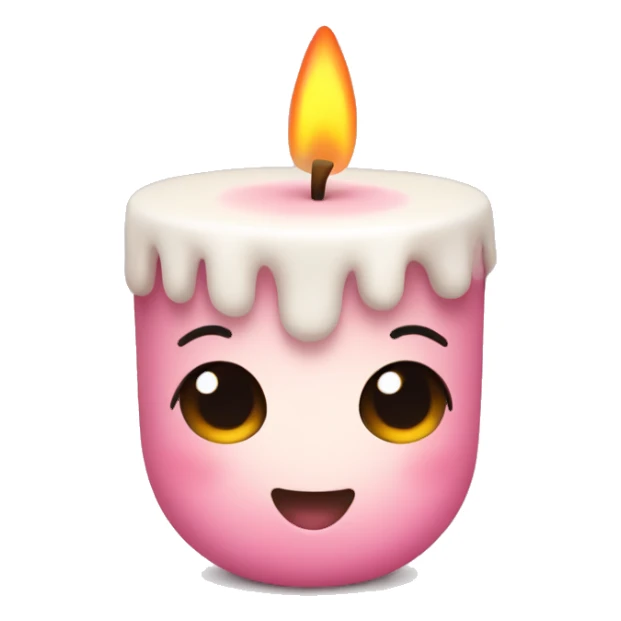 Cute candle sticker