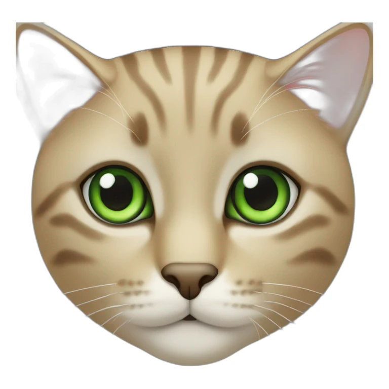 Cat black with green eyes sticker