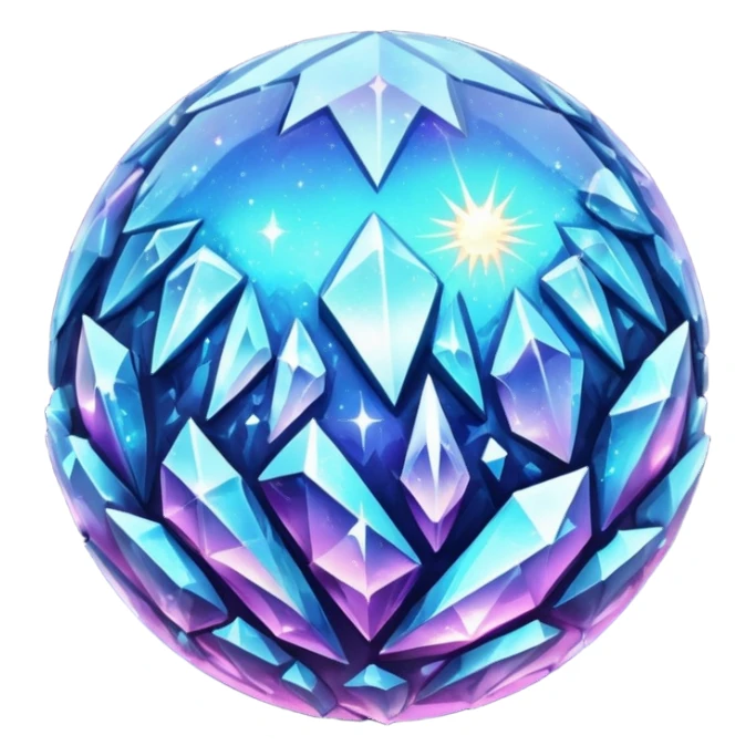 Crystal Planet – surface covered in glowing crystals sticker