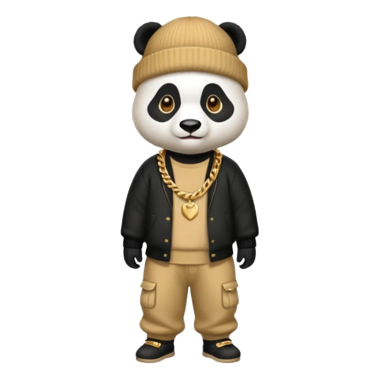 Panda wearing like a cholo  sticker