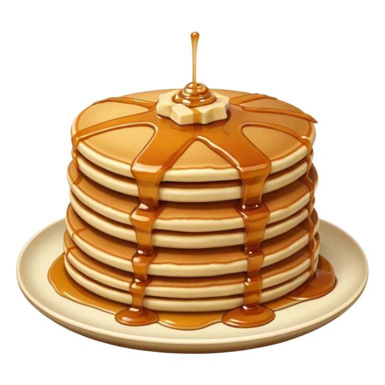 pancakes with caramel and nuts sticker