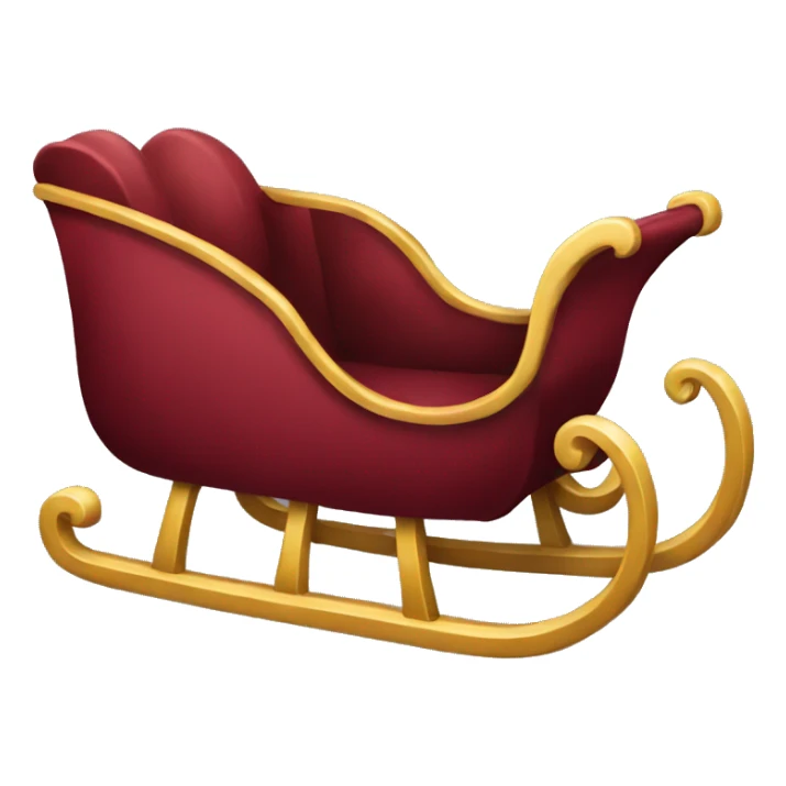 Burgundy red sleigh sticker