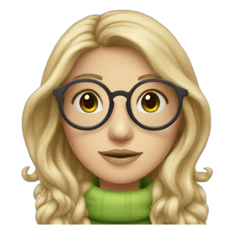 white girl nettle glasses sticker