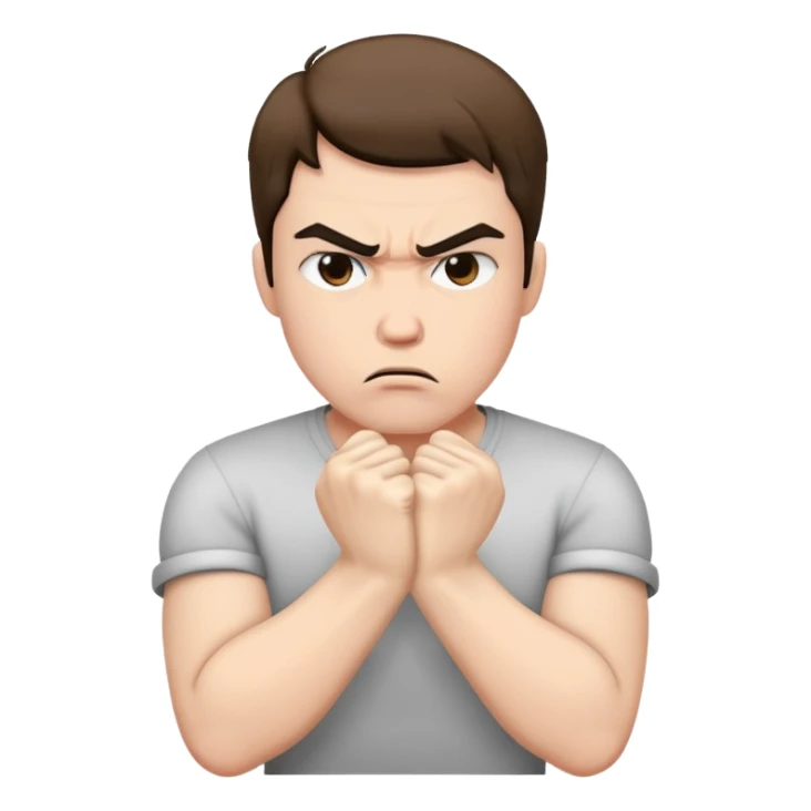 pout with 2 fists ￼ sticker