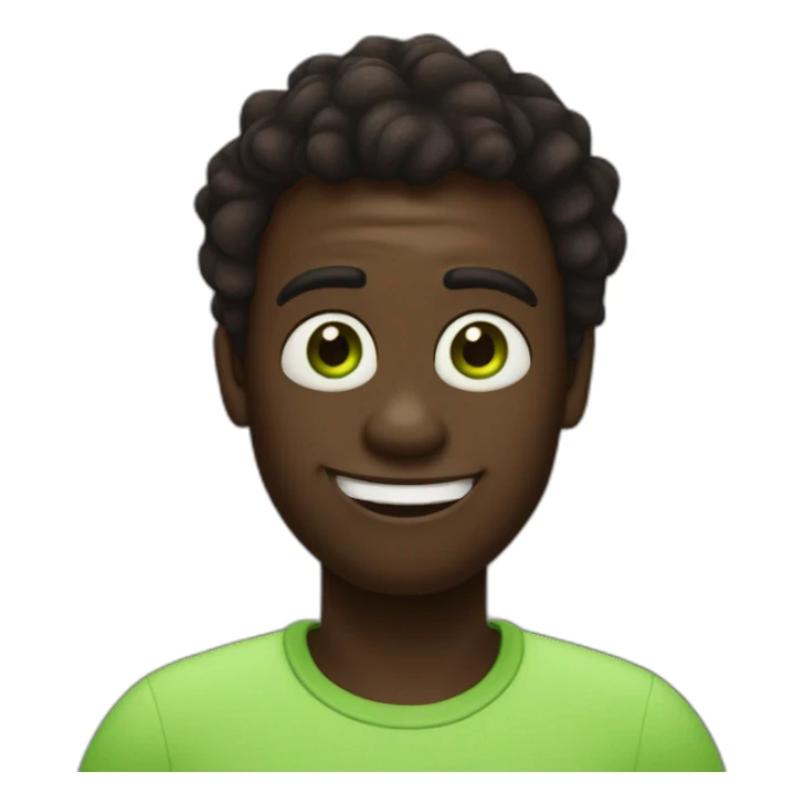 Mike wazowski but dark skinned sticker