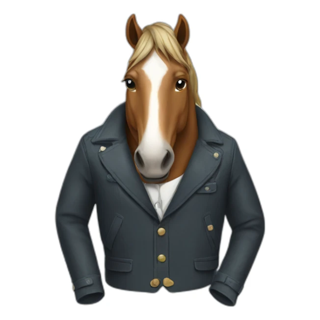 horse in a jacket sticker
