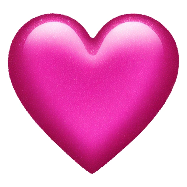 Hot pink sparkly heart sticker