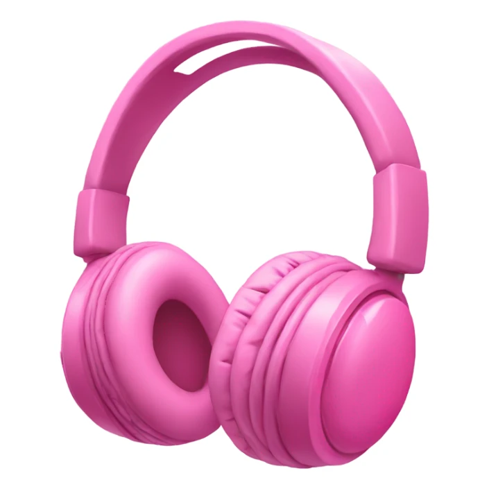 Cute pink headphones sticker