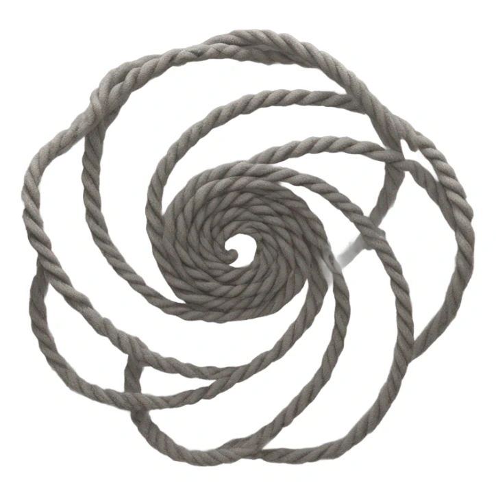 spinning rope, black, spiral sticker