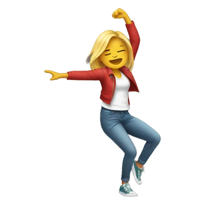 a girl dabbing  sticker