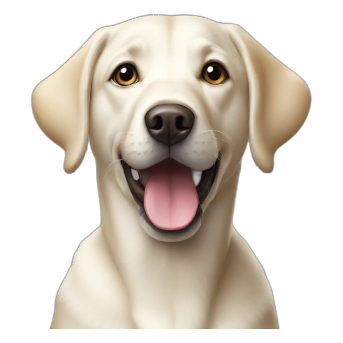 Playful white labrador mix sticker