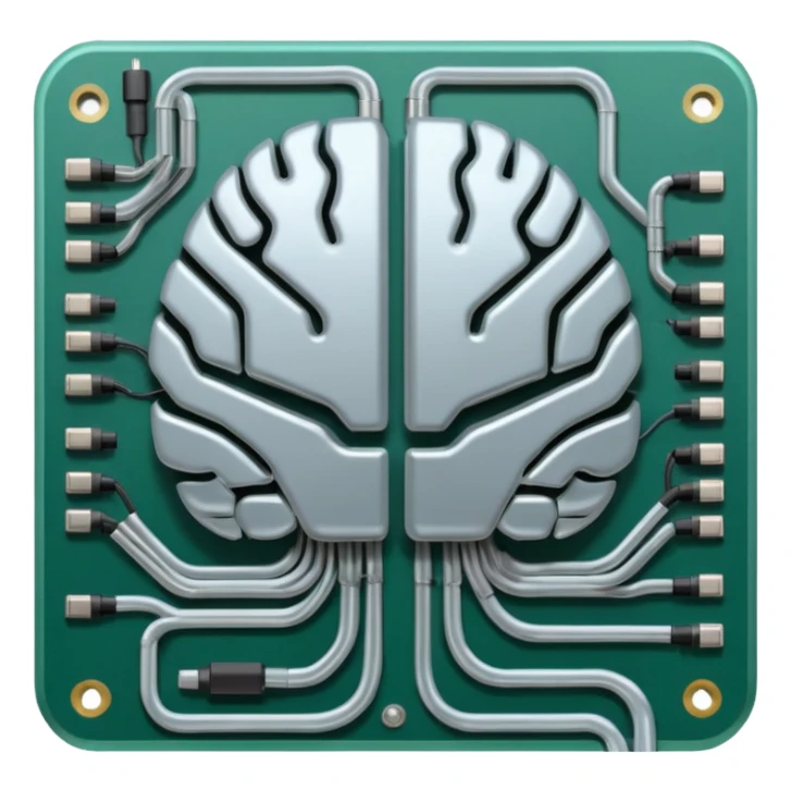 circuit board brain sticker