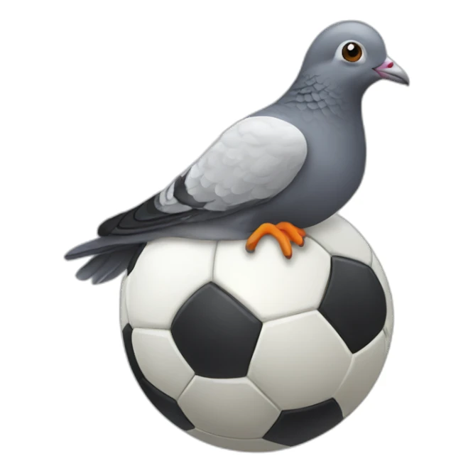 Pigeon soccer ball sticker