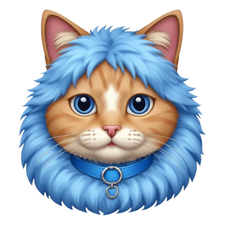 Cat with a blue collar  sticker