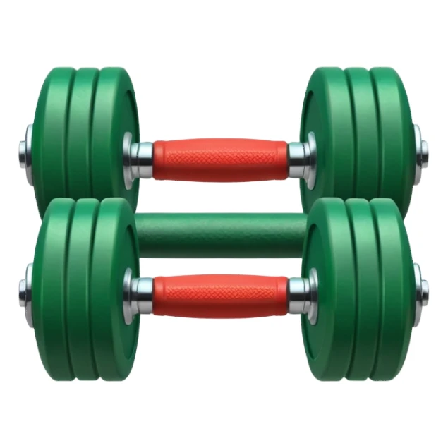 one green dumbbell sticker