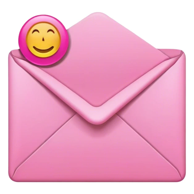 pink email envelope sticker
